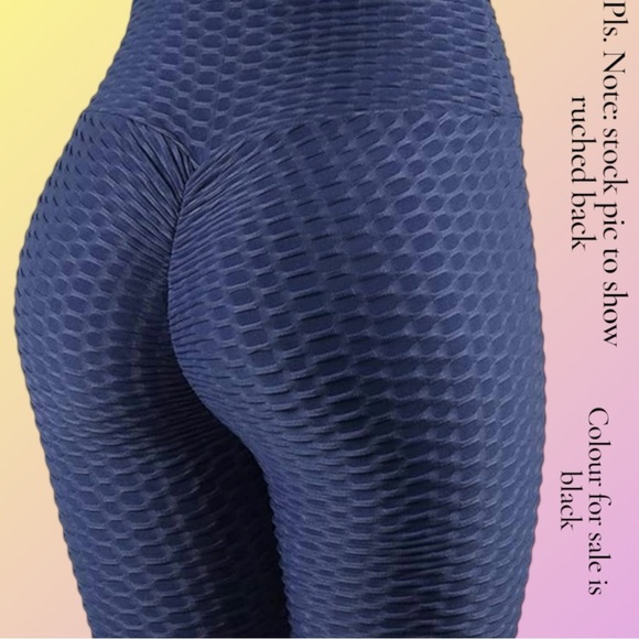 Textured Ruched Booty Black High-Waisted Shorts - Picture 1 of 7